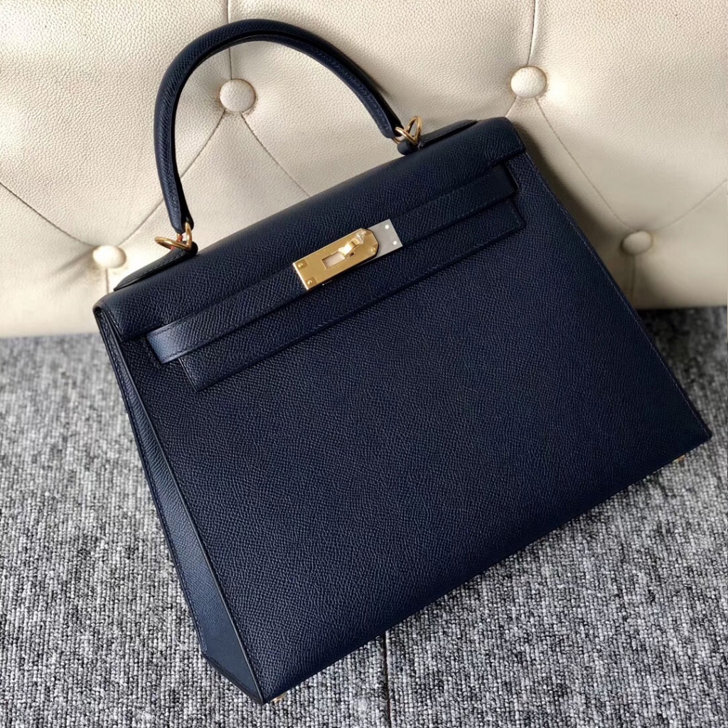 Hermes Kelly Cm Ck Blue Indigo Herm S Birkin Kelly