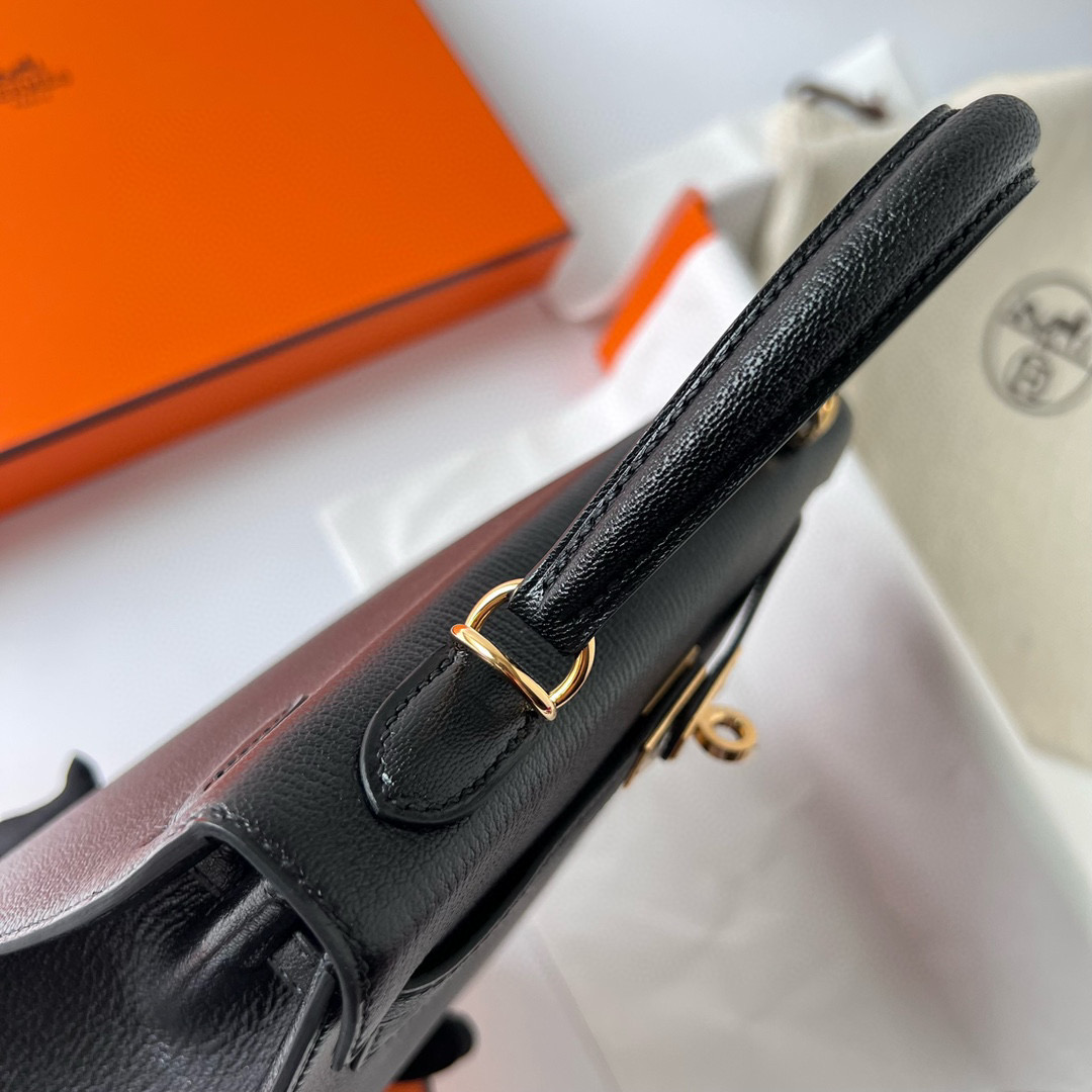 愛馬仕 kelly包價格 Hermès Kelly 25 Chevre 山羊皮 CC89 Noir 黑色